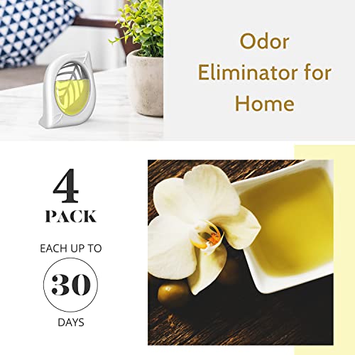 Image of Air Freshener for Home, 4 Pack, Vanilla, Odor Eliminator for Small Area Closets Bathroom Pets Strong Odor, Up to 120 Days