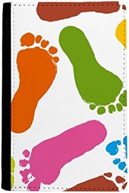DIYthinker Colorful Footprint Modern Style Fashion Poster Passport Holder Notecase Burse Wallet Cover Card Purse image 2