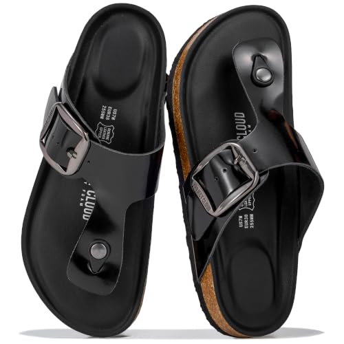 100% Genuine Leather Flip Flops for Women Slides for Women Thong Sandals