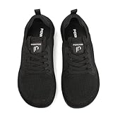 penicfine Women's/Men's Wide Barefoot Shoes,Minimalist Style Casual Shoes,Zero Drop Outdoor Walking Shoes Black-39