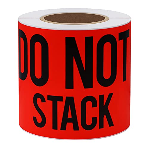 Aleplay Do Not Stack Stickers 3×5 Inch Fragile Shipping Handing Warning Labels Suitable for Business Delivery,Warehouse,Factory,Logistics - 100 Stickers Per Roll