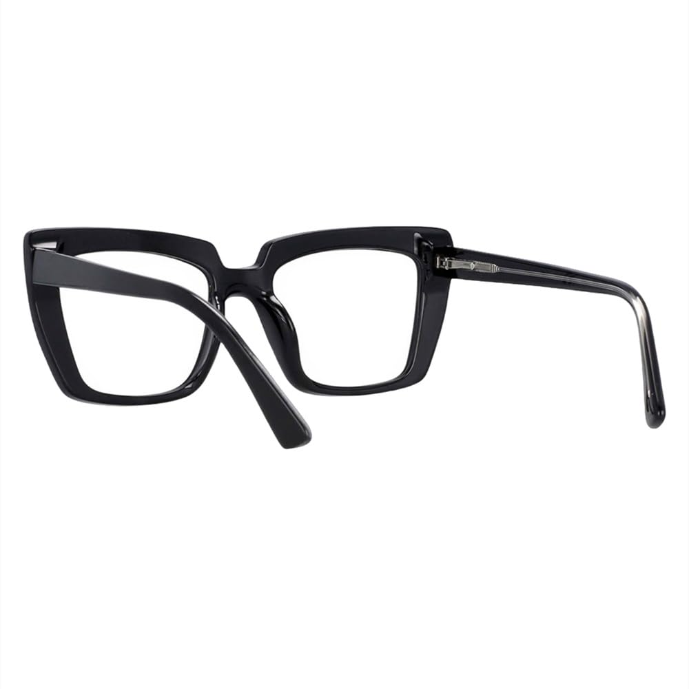 Gafas de moda con montura iridiscente de gran tamaño