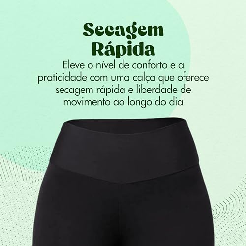 Calça Legging Academia Cintura Alta Fitness She by Mash Feminina | Preto (676.02) | P