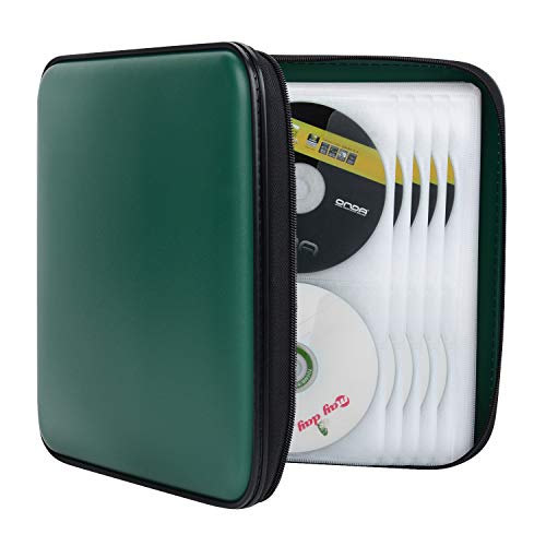 Fansport Cd Case 160 Capacity Dvd Case Organizer Cd/Dvd Case, Cd Case Storage Dvd Organizer Case Dvd Booklet Cd/Dvd Holder Case Dvd Book Heavy Duty Dvd Case Book Wallet #TOP7