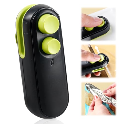 Vegena Mini Folienschweißgerät Beutelverschließer für Snacks: 1 Stück Tragbare, USB Aufladung, 2-in-1 Versiegelungsmaschine für Lebensmittellagerung (Schwarz) Vegena Mini Folienschweißgerät Beutelverschließer für Snacks: 1 Stück Tragbare, USB Aufladung, 2-in-1 Versiegelungsmaschine für Lebensmittellagerung (Schwarz)