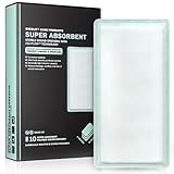 EVERLIT CARE EquiFlow Super Absorbent Dressing for Heavily Exuding Wound | Fast-Absorbing Non-Adhesive Polymer Dressing with Nonstick Gauze Pad | High Absorption & Retention | Pack of 10 (4' x 8')