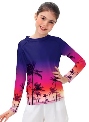 Image of Remimi Unisex Kids Rash Guard Long Sleeve SPF 50+ Tie Dye Sun Shirt 3-12 Years