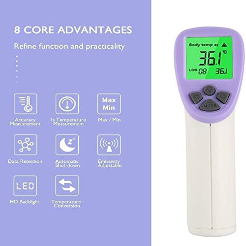 LIUPENGWEI Thermometer, Infrared Temperature Non-Contact Digital Infrared Temperature Gun 32-42℃(89-107℉) With 3 Backlight For Baby Kids Adults Head Thermometer basal thermometer