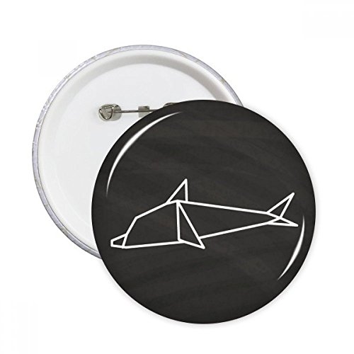 Badge dauphin origami multicolore taille S comme idée cadeau originale pour customiser un vêtement