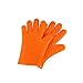 Kehuitong Gants en Silicone antidérapants pour la Cuisson au Four à Micro-Ondes, Deux Gants = 1 Paire, Bleu, Vert, Orange, Rouge Gants de Four, (Color : Orange)