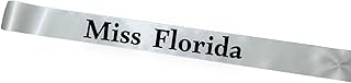 Miss Chose your State across the body pageant sash with adjustable pin closure