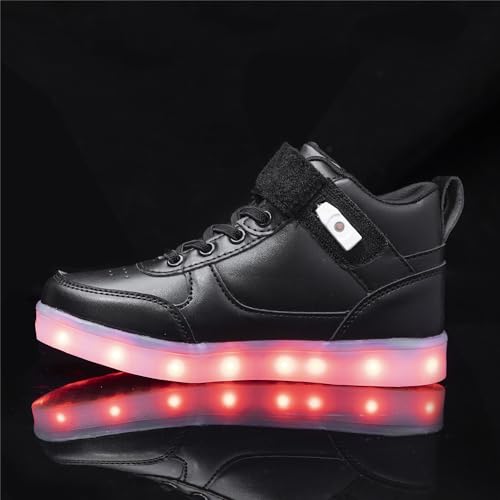 Kids LED Light up Shoes USB Rechargeable High Top Sneakers for Unisex Child Boys Girls3