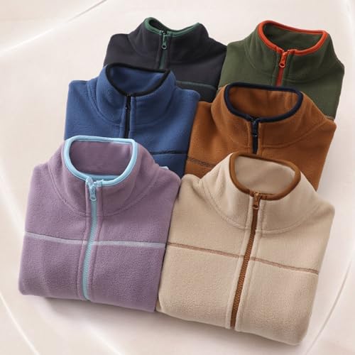 Kids Boys Girls Fleece Jacket Coat Hooded Winter Warm Sherpa Lined Zip Up Sweatshirt Jackets Hoodie Outerwear Clothes2