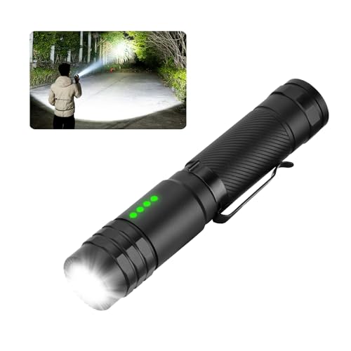 ZTI Rechargeable Flashlights 2000 Lumen, 5 Light Modes, USB-C Rechargeable Pocket Flashlight, Compact for Home, Emergency, Camping