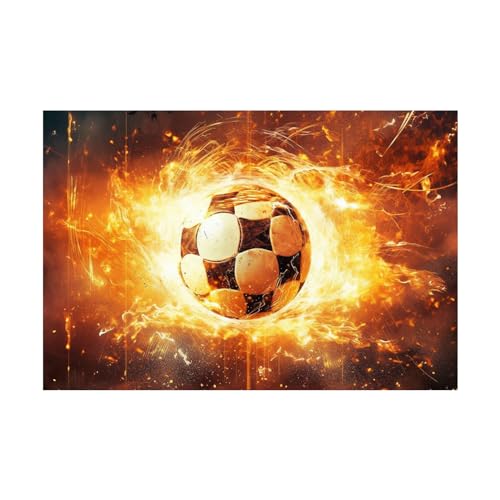 veces Poster futbol juego deportes Póste, Deporte de fútbol brillante Moderno Cuadros Decorativo Decoracion Salon Dormitorio Cocina Cuadros Pared Imágenes Decor - 40x60cm Sin marco