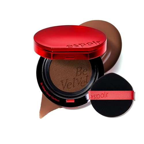 Image of ESPOIR Be Velvet Cushion Foundation #43 Cardamom | Quick and Easy Coverage with Long-lasting Color by Zero Oxidation, Velvety Smooth Finish & Lightweight Formula, Vegan, Korean Makeup, 0.46 oz