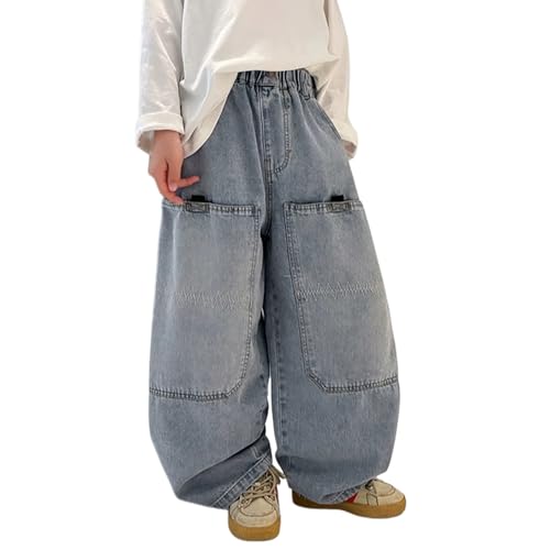 Pantalones de mezclilla holgados para niños ideales para jugar en el parque