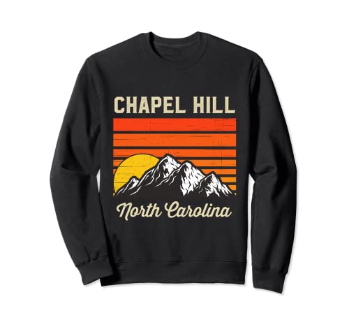 Chapel Hill Carolina del Norte Retro Ciudad Estado Vintage Estados Unidos Sudadera