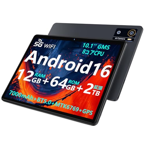 Android16�^�u���b�g�y2026���o�� AI�œK���z�^�u���b�g 10�C���` WiFi ���f�� �����\8�R�ACPU HelioG80 GMS�F�؍� 12GB+64GB+1TB TF�g�� ���^�y�� �A���h���C�h�^�u���b�g1280*800 IPS 7000