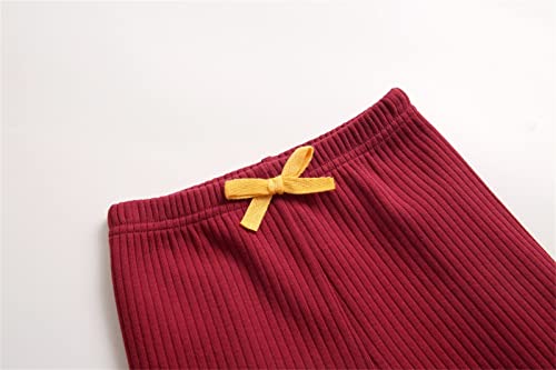 Girls Spring Cute Bow Skinny Pants Toddler Kids Solid Color Soft Leggings Causal Stretchy Slimming Sweatpants3