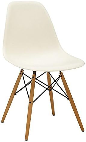 Contemporary Dining/Living Room/Office Chair, Cream, Polypropylene, 3-Piece