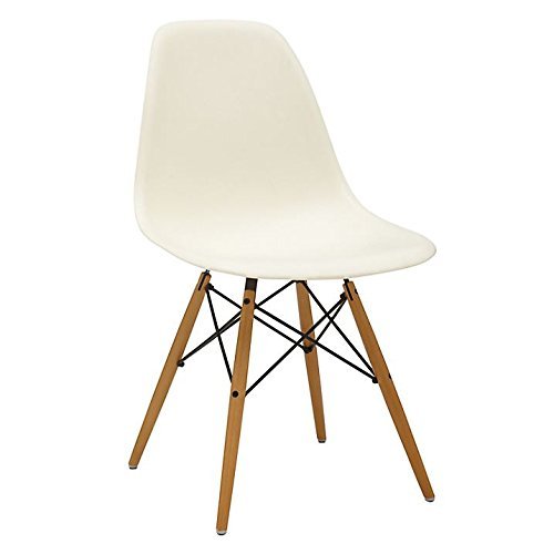 Contemporary Dining/Living Room/Office Chair, Cream, Polypropylene, 3-Piece