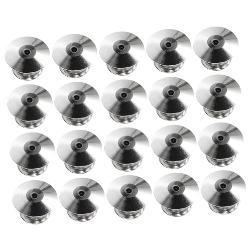 PRETYZOOM 20 piezas Broches de Bloqueo para Insignias Pasadores Metálicos de Sujetadores de Pines para Manualidades y Uniformes Compactos y Resistentes Plateados