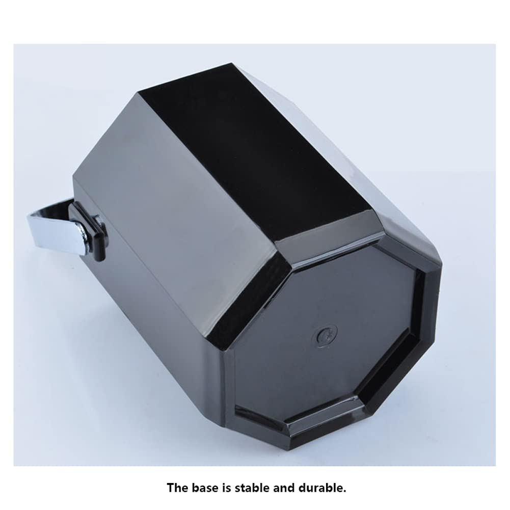 Cubo de Hielo, Cubo de Hielo Octogonal Negro de 1 l, Cubo de Hielo de plástico para el hogar, Cubo de champán, Apto para Bar, Karaoke, práctico Cubo de Hielo para Vino.