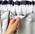 RAYYAN LINEN Thermal Blackout Curtain Lining Pair, 100% Blackout 3 Pass Readymade Insulated Linings with Curtain Hooks (Width 46" X Drop 52" (To Fit 46"x54")