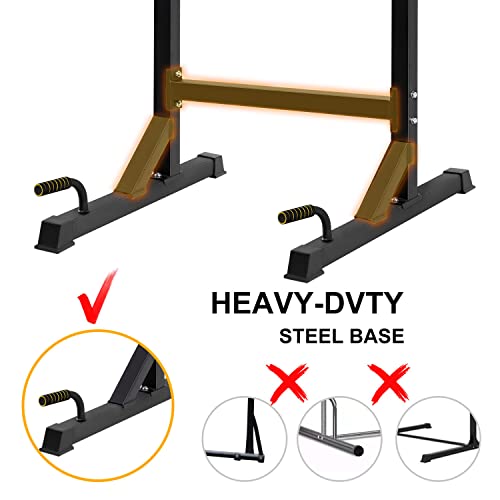 Canpa Dip Station Adjustable Parallel Bars For Home, Dip Stand With Two Safety Connectors And 6 Height Level, Multi-Function Dip Machine With 500 Lbs Loading Capacity #TOP1
