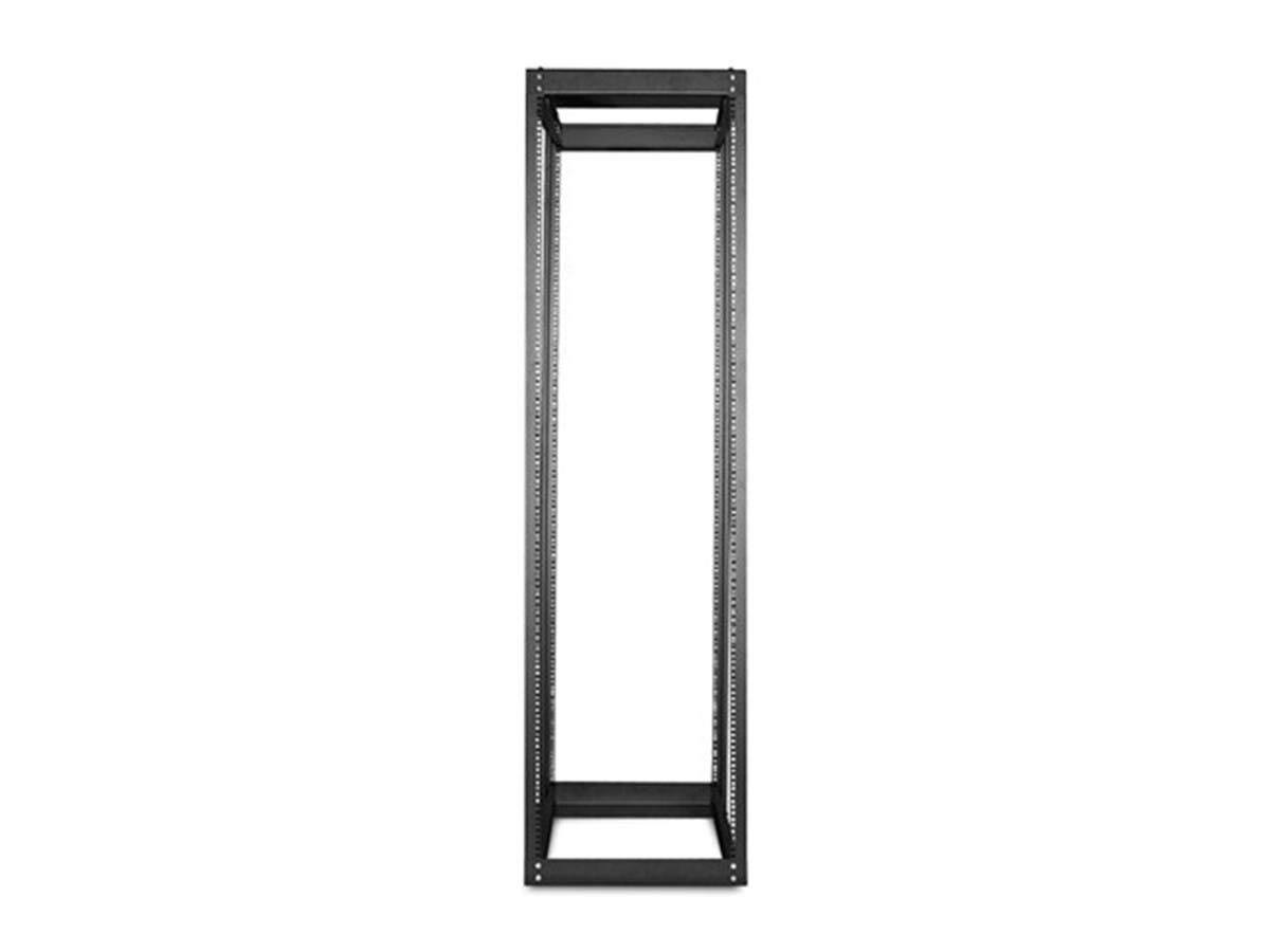 Monoprice 42U 1100mm Open Frame Adjustable Rack with 250mm 1U Shelf for Cabinet - GSA Approved, 375 lbs. Capacity, Adjustable Depth Up to 43in