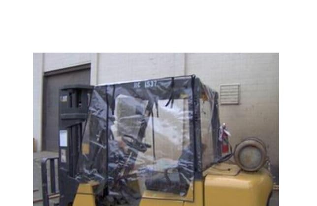 StaDry Full Forklift Cab Enclosure Cover Clear Vinyl Fits Standard Size Models