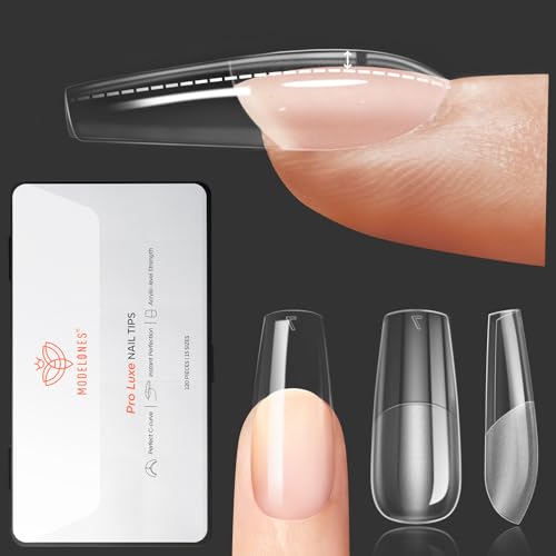 Modelones Pro Luxe Instant Nail Apex Tips 15 Sizes Medium Coffin Extension