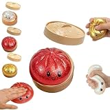 AQAZX Dumpling Squishy Glitzer Baozi, Dehnbare Dampfbrötchen Quetschspielzeug, Anti Stress Ball für Erwachsene, Fidget Spielzeug, Kindergeburtstag Mitgebsel, Entspannung für Büro & Treffen