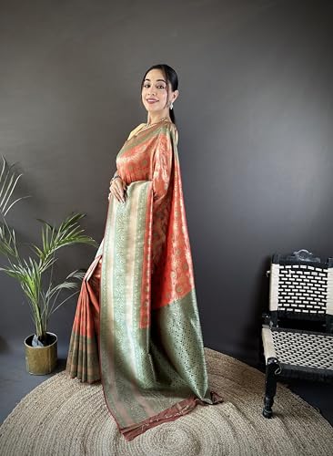 RV CREATION gold dharmavaram silk saree – image 2