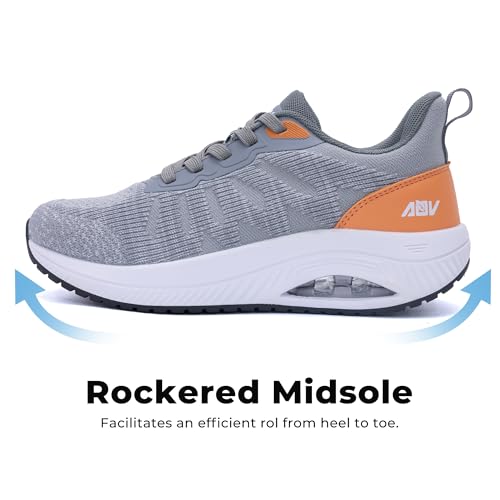 Image of QAUPPE Womens Walking Shoes with Arch Support Athletic Orthotic Sneakers for Women Foot Pain Relief