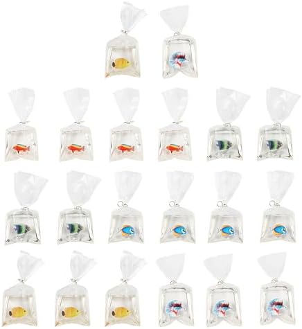 Ximimark 20Pcs Transparent Resin Fish Bag Shaped Pendants Marine Creature Charms For Jewelry Making DIY Handmade Bracelet Earrings Key Chain Accessories image 2