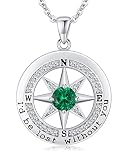 S925 Sterling Silver Necklace for Wife, Women Anniversary Year Gifts Compass Jewelry, Birthday Gift
