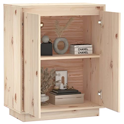 vidaXL Aparador Armario Auxiliar Lateral Alacena Sala de Estar Almacenaje Organizador Salón Dormitorio 60x34x75 cm Madera Maciza de Pino - imagen 6