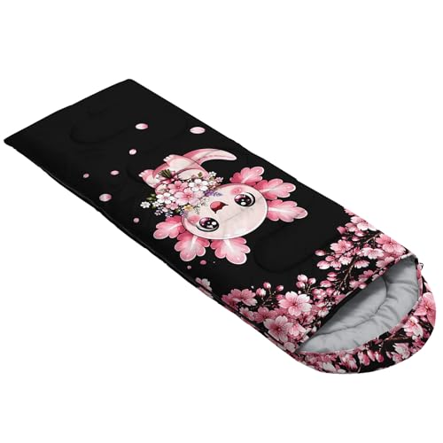 Image of QOOMO Axolotl Cute Camping Sleeping Bags,3 Season Warm & Cool Weather,Lightweight,Waterproof Sleeping Bags for Adults & Kids,Traveling,and Outdoors