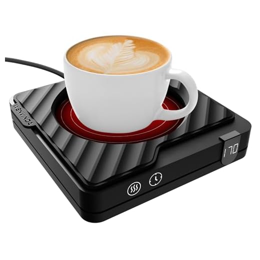Mug Warmer, Smart Coffee Warmer with Auto Shut Off Timer, Coffee Mug Warmer with 3-Temp Setting, Coffee Cup Warmer for Milk/Tea/Beverage/Chocolate/Coffee, Coffee Warmer for Desk/Office/Home, Black