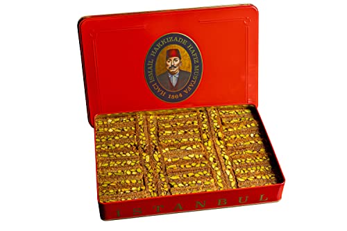 Hafiz Mustafa 1864 Istanbul, Turkish Delight, Ottoman Kadaifi, Dessert Snacks, Pistachio, Pomegranate, Milk - Turkish Sweets Tray Gift Ideas for Birthday, Christmas