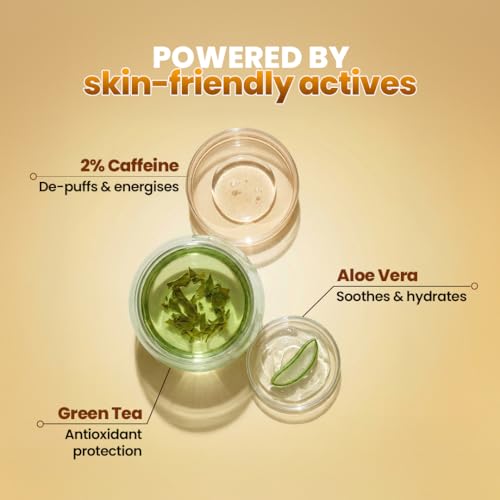 Image of WOW Skin Science 2% Caffeine Advanced Face Serum | Caffeine + Green Tea + Aloe Vera | De‑Puffing, Dark Circle & Tired Skin Relief | Energising Under‑Eye & Face Serum | Lightweight & Fast Absorbing | 30 ml