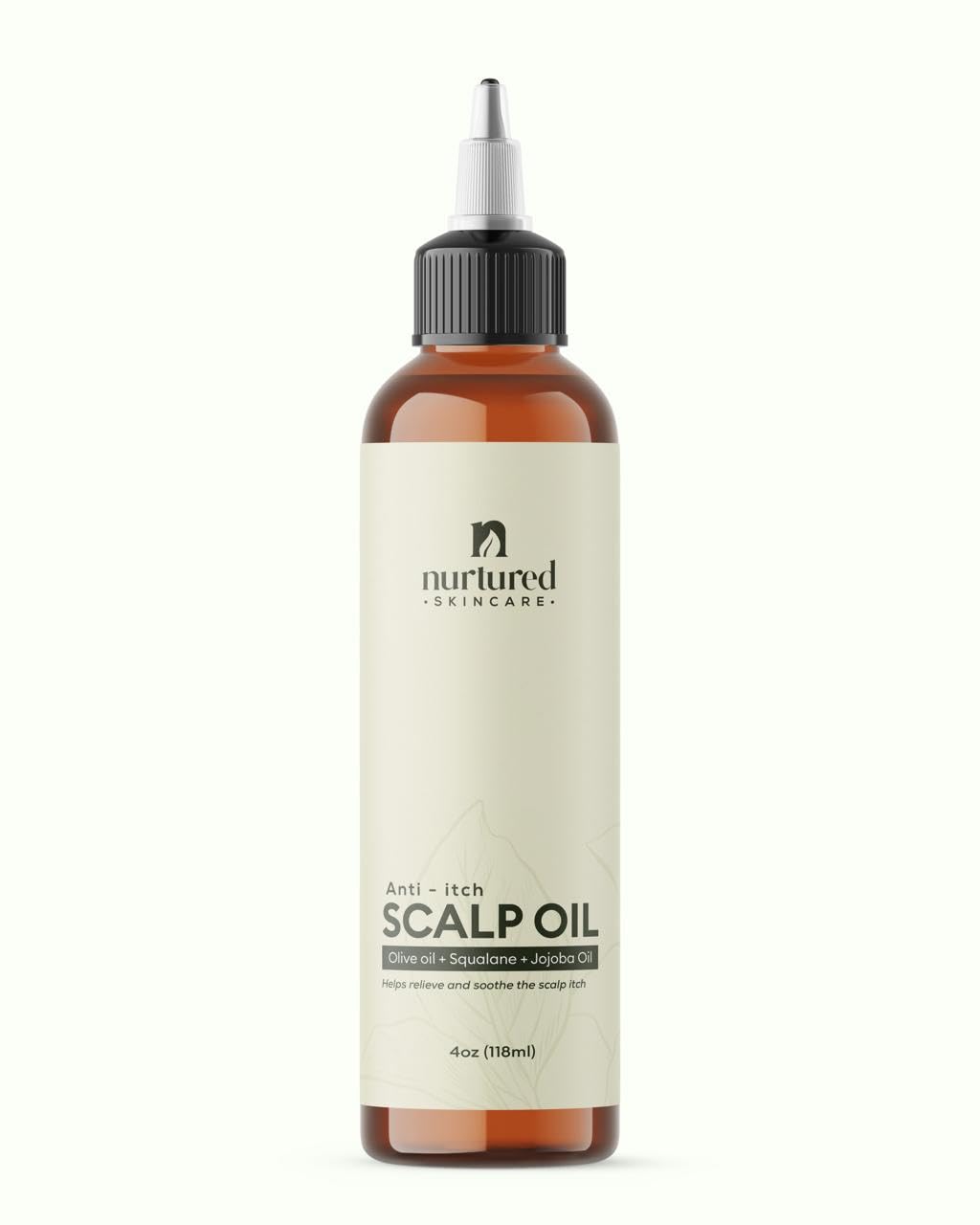 Scalp Oil (4 oz) – Moisturizing Botanical Oil for Dry, Flaky Scalp | With Olive Squalane, Jojoba & Bisabolol – For Daily Use