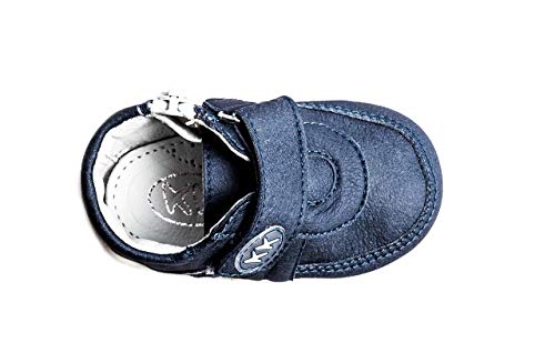 Happy Baby Zippy Shoes, Infant/Toddler, Boys Girls, First Walking Shoes, Unique Zipper Design (Age 6-12 Months (4.8 Inches, Us Size 4), Sneakers Blue) #TOP4