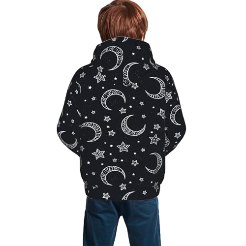 Stars and Moons Kid Hoodies Boys Sweatshirts Girls Pullover with Pocket4