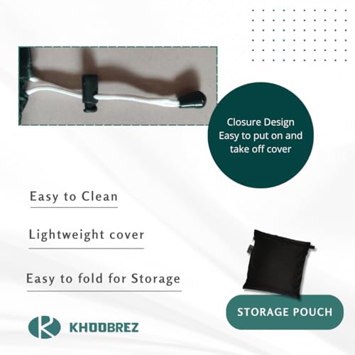 Image of KHOOBREZ Water-Resistant Treadmill Cover | Heavy-Duty Indoor & Outdoor Fitness Equipment Cover | Dustproof, UV & Scratch Resistant | Fits Treadmills up to 60 x 30 x 50 Inches | Black