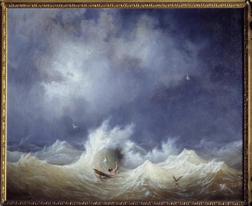 Póster de Lienzo El Naufragio de Garneray Cuadro para Dormitorio 60x90cm