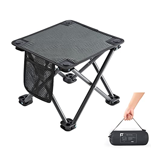 Tabouret Pliant Camping - 200kg Charge, 30cm Hauteur, Acier + Oxford, Avec Sac - 3
