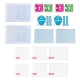 Andoer 6PCS Action Camera Screen Protector Set 1 Tempered Glass Lens Protector + 1 Front Display Screen Protector + 1 Rear Display Screen Lens Protector with Storage Case Cleaning